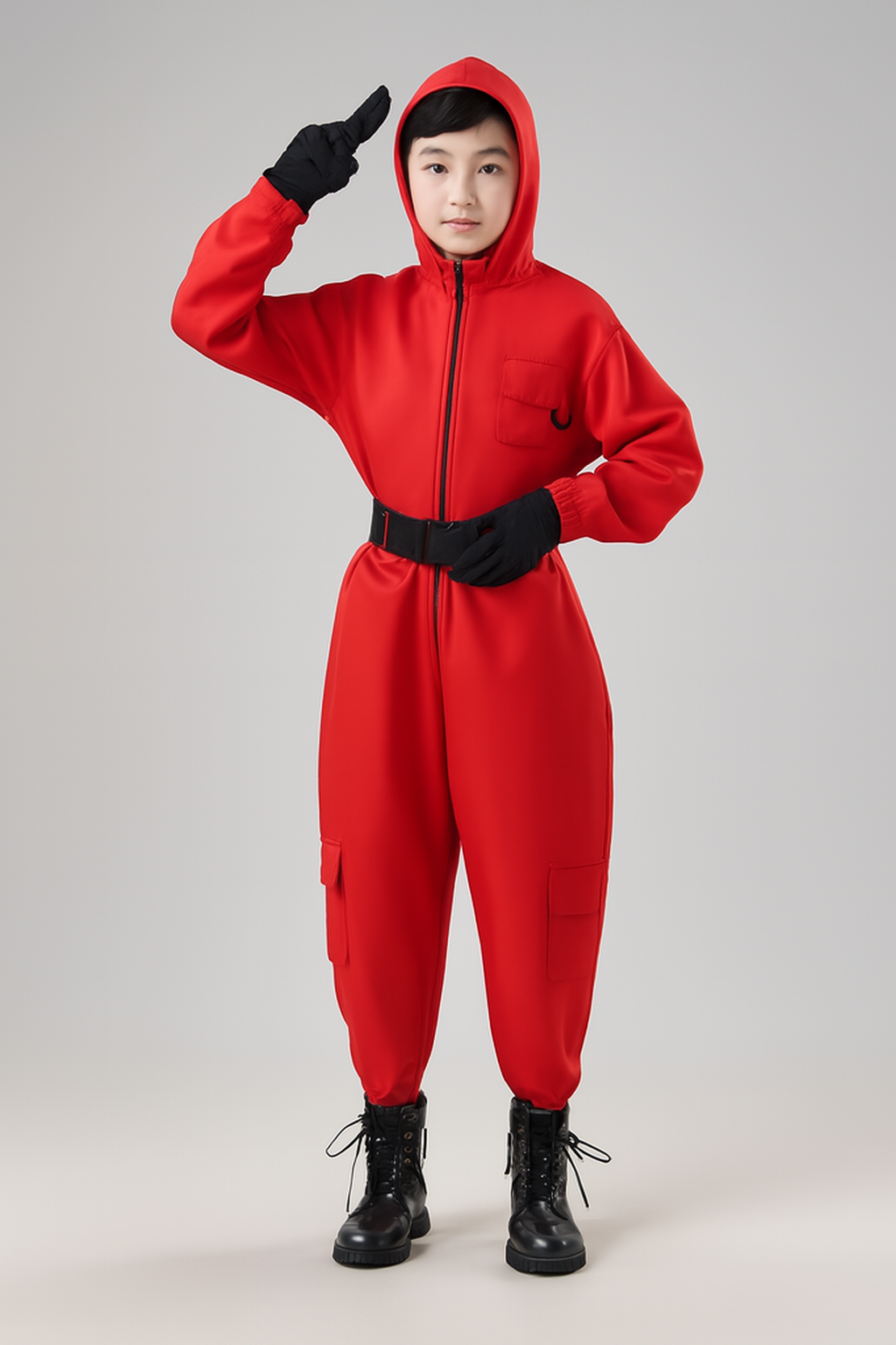 Kids Guard Halloween kostuum jumpsuit | Capuchon masker outfit