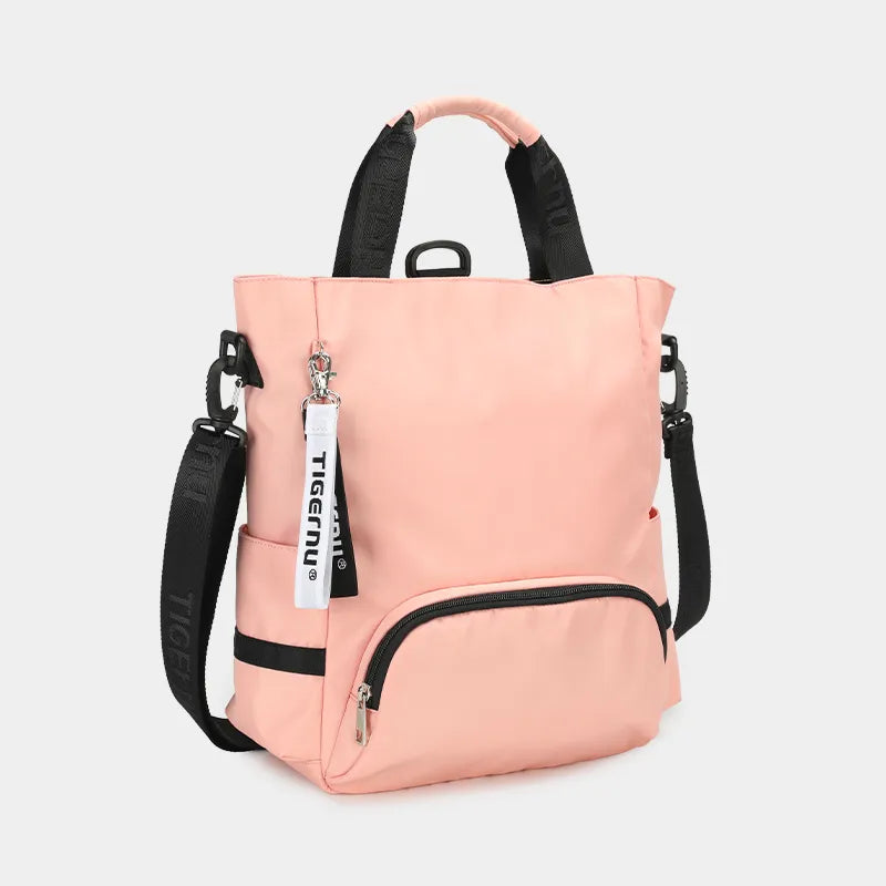 Lichtgewicht 3-in-1 rugzak voor dames - compacte schooltas met organisatie, 12L, omvormbare rugzak