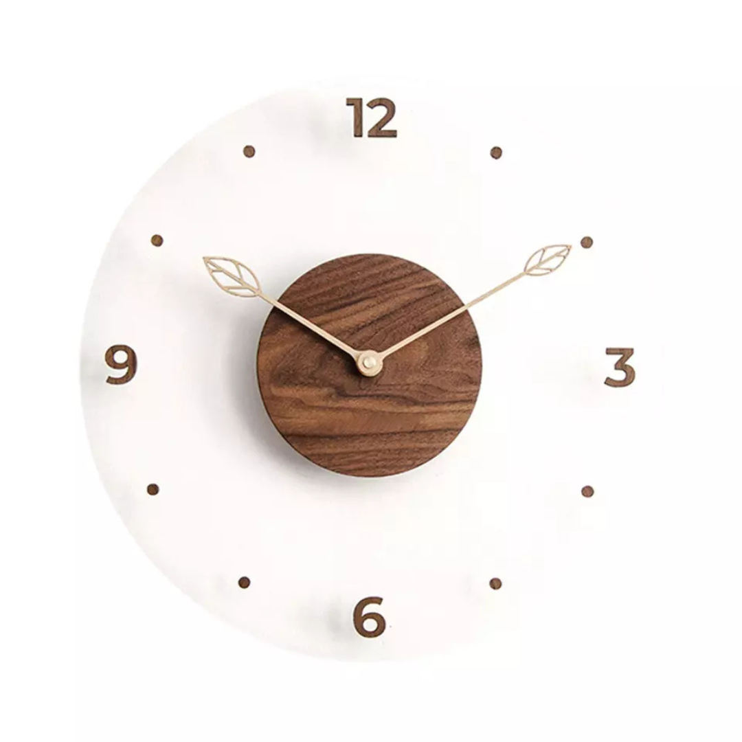 Luxe Wandklok 40cm – Stijlvolle Stille Klok voor Woonkamer of Kantoor