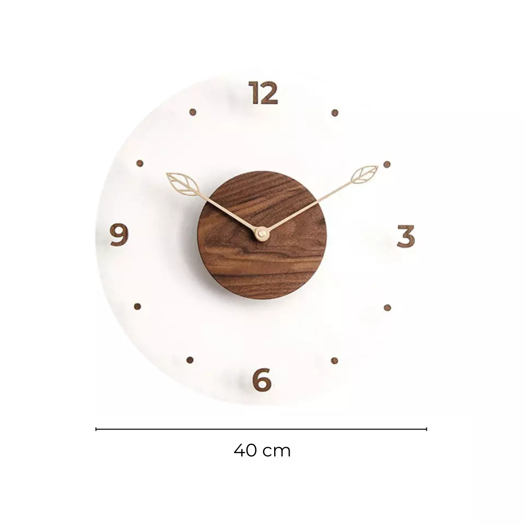 Luxe Wandklok 40cm – Stijlvolle Stille Klok voor Woonkamer of Kantoor