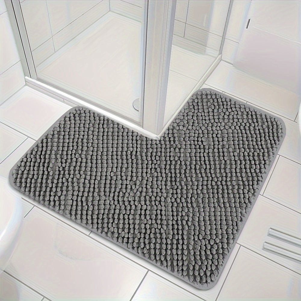 Luxecorner L-vormige douchemat-soft, absorberend en niet-slip voor hoeken