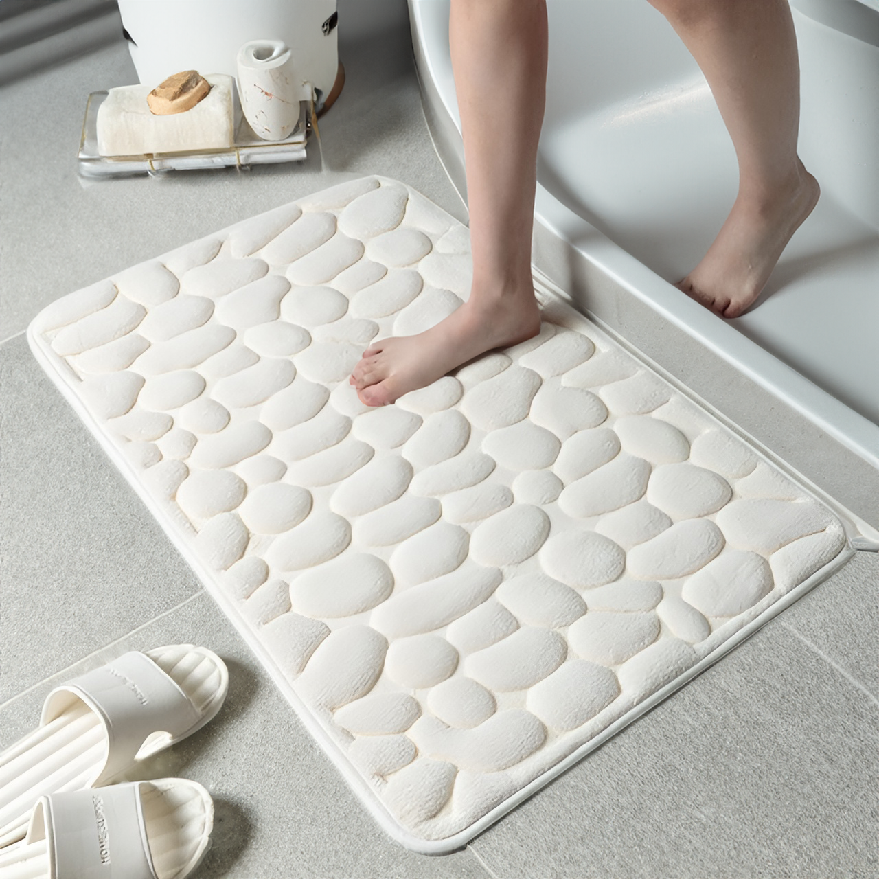 Luxefeet |  niet -slip douchemat gemaakt van traagschuim - comfort en beveiliging voor elke dag