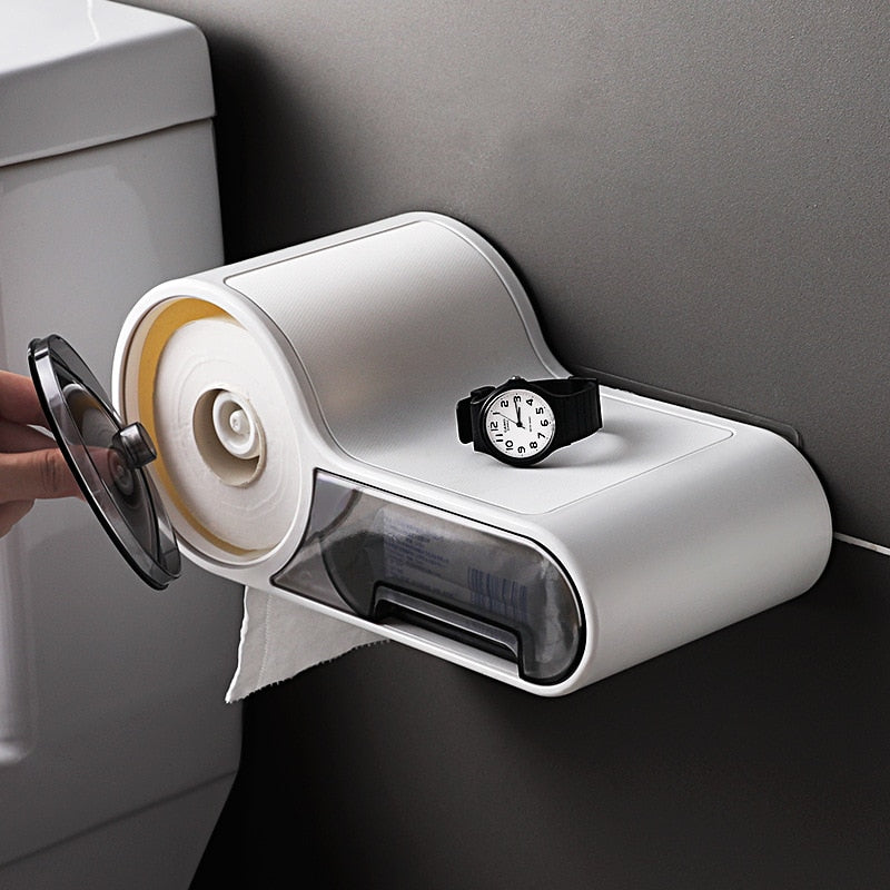 Luxhold multifunctionele toiletpapierhouder - Waterdicht en gemakkelijk te installeren