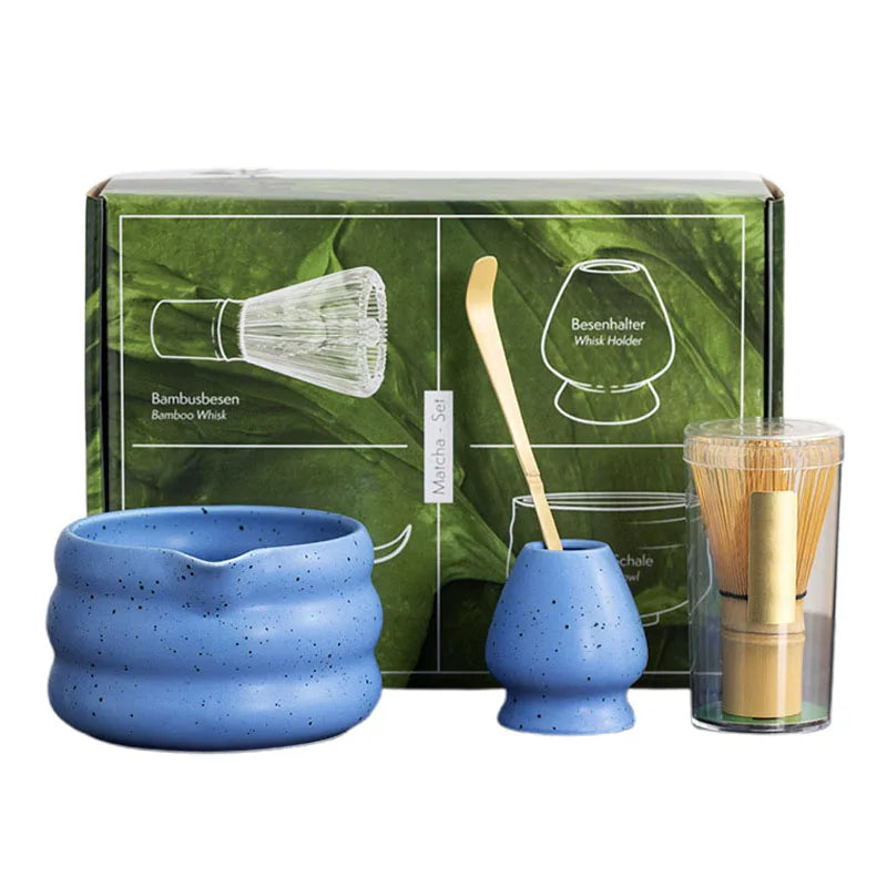 Matcha Set – Set van 4 met kom, garde en Matcha-bereidingsaccessoires