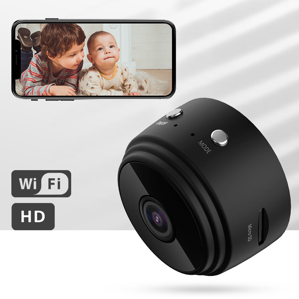 Mini WiFi Beveiligingscamera met Nachtsicht en Bewegingsdetectie – Compacte Camera voor Binnen en Buiten