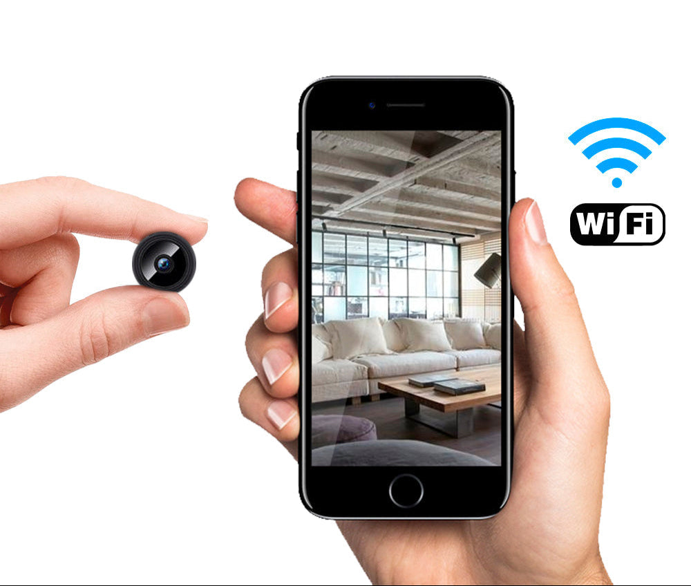 Mini WiFi Beveiligingscamera met Nachtsicht en Bewegingsdetectie – Compacte Camera voor Binnen en Buiten