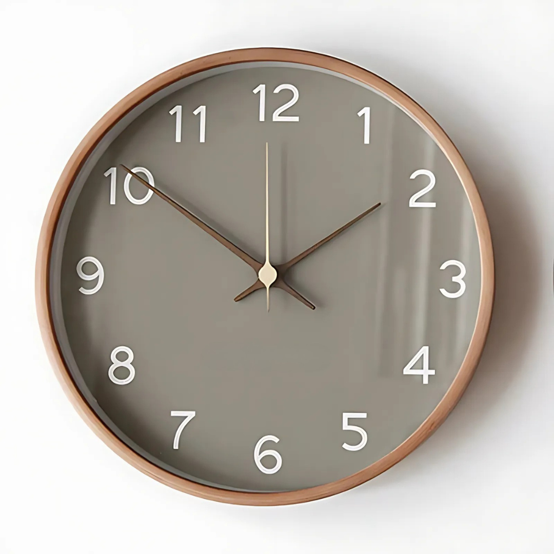 Moderne wandklok met stille beweging - Minimalistische klok voor woonkamer en kantoor