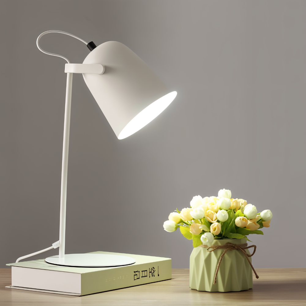 Moderne Tafellamp met Verstelbare Hoek en Roterende Lampenkap - Macaron Kleuren voor Ideale Verlichting