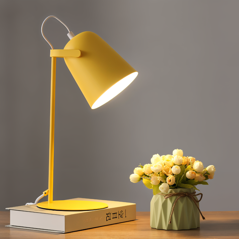 Moderne Tafellamp met Verstelbare Hoek en Roterende Lampenkap - Macaron Kleuren voor Ideale Verlichting