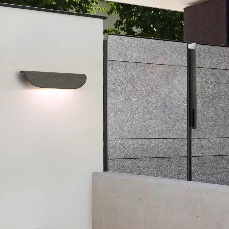 Moderne waterdichte gebogen buitenwandlamp met LED-verlichting - Geschikt voor tuin en terras