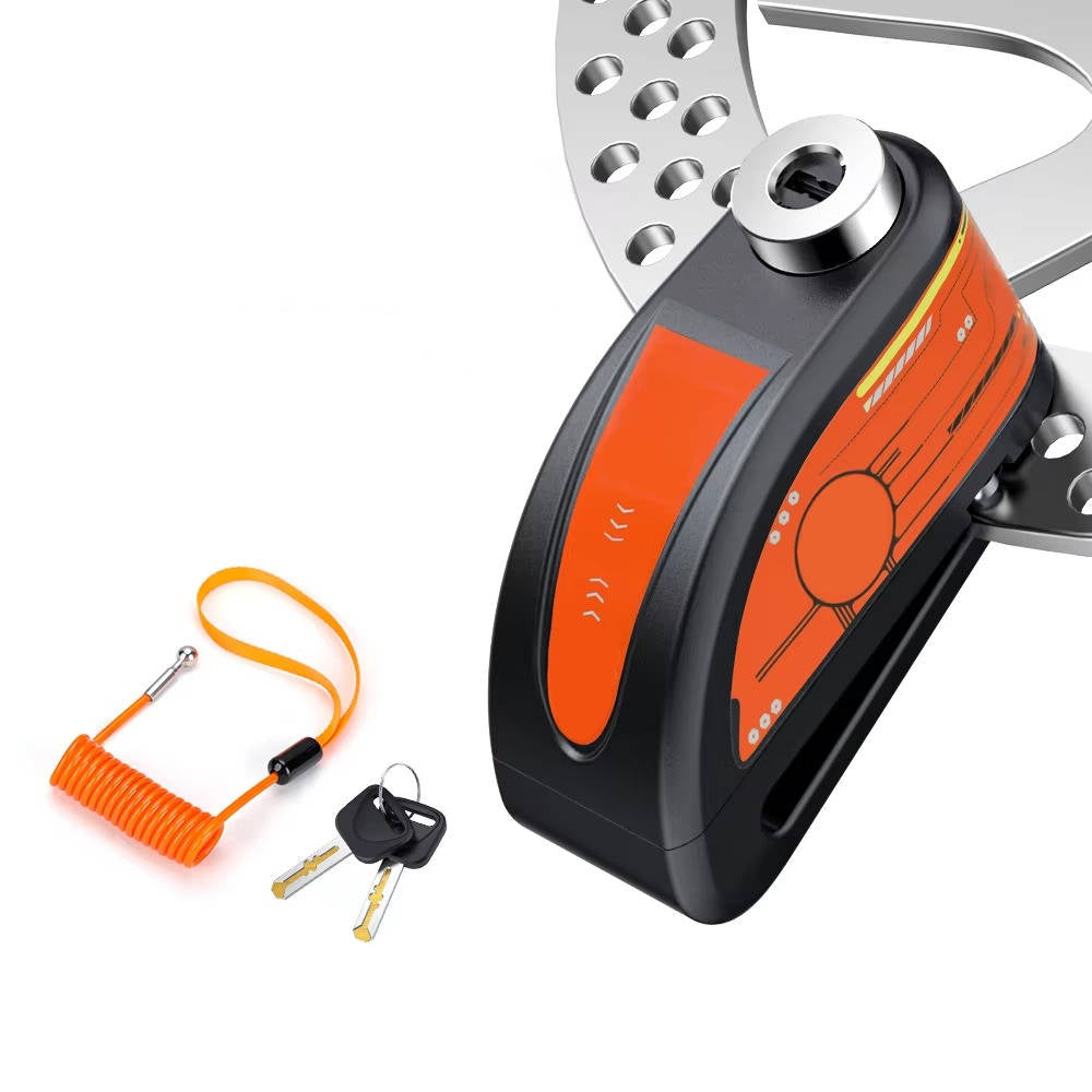 Motorfiets Schijfslot Alarm met Waterdichte Beveiliging en 120dB Sirene – USB Oplaadbaar met Lange Batterijduur