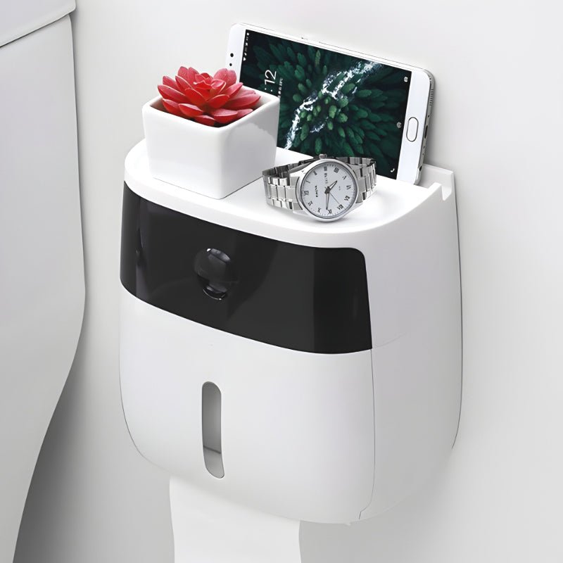Multicky waterdichte weefselhouder met mobiele telefoonhouder en opslaglade