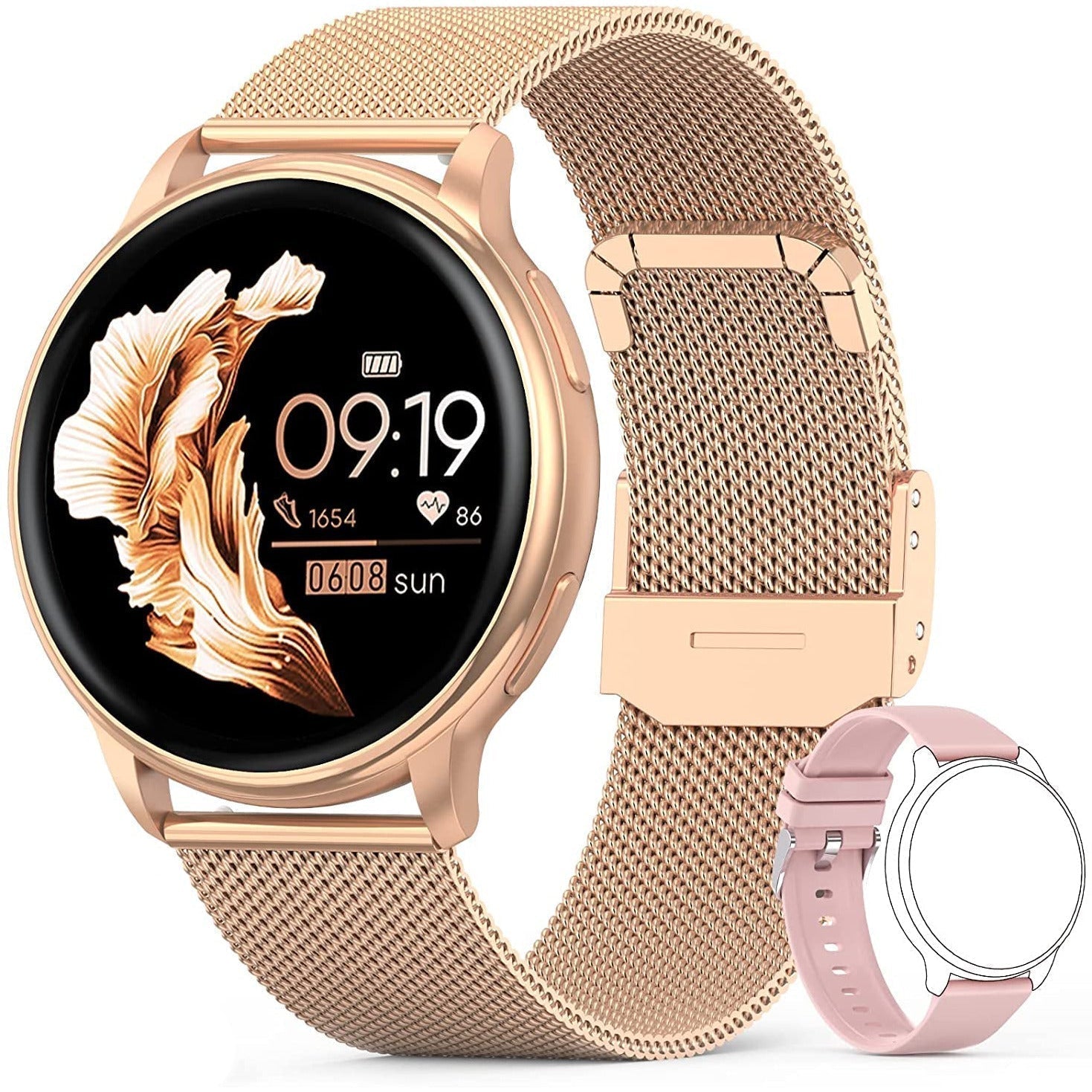Multifunctionele Smartwatch met Gezondheidsmonitoring en Lange Accuduur – Voor iOS en Android