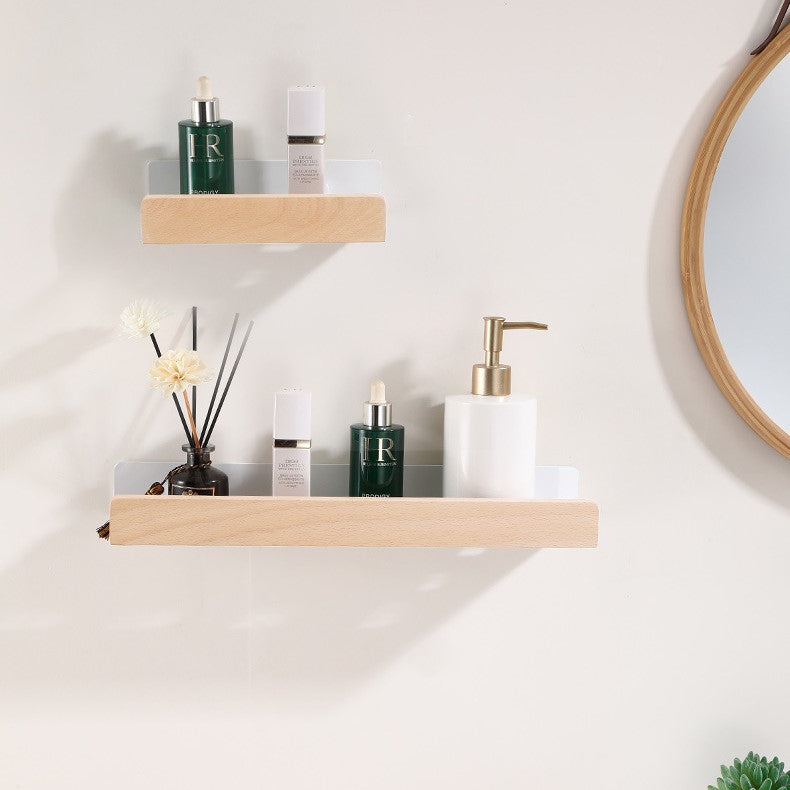 Muur gemonteerd doucheplanboren niet noodzakelijk badkamer opslaghout-space-space-reddende ontwerp