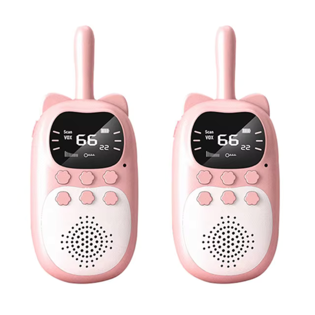 Oplaadbare walkie-talkies voor kinderen – 3 km bereik, duurzaam ontwerp, leuke kleuren