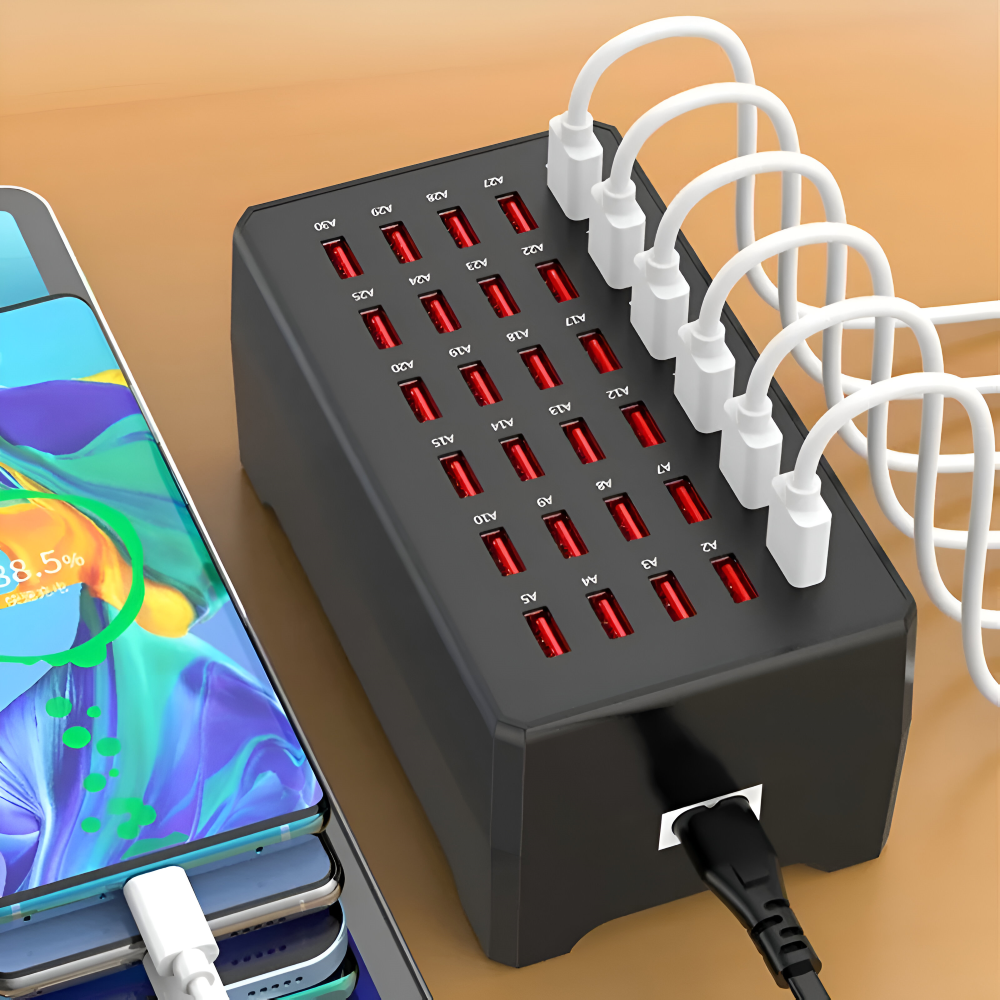 PowerPort Pro - Universeel multi-USB-laadstation met maximaal 30 poorten