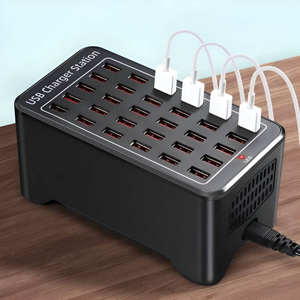 PowerPort Pro - Universeel multi-USB-laadstation met maximaal 30 poorten