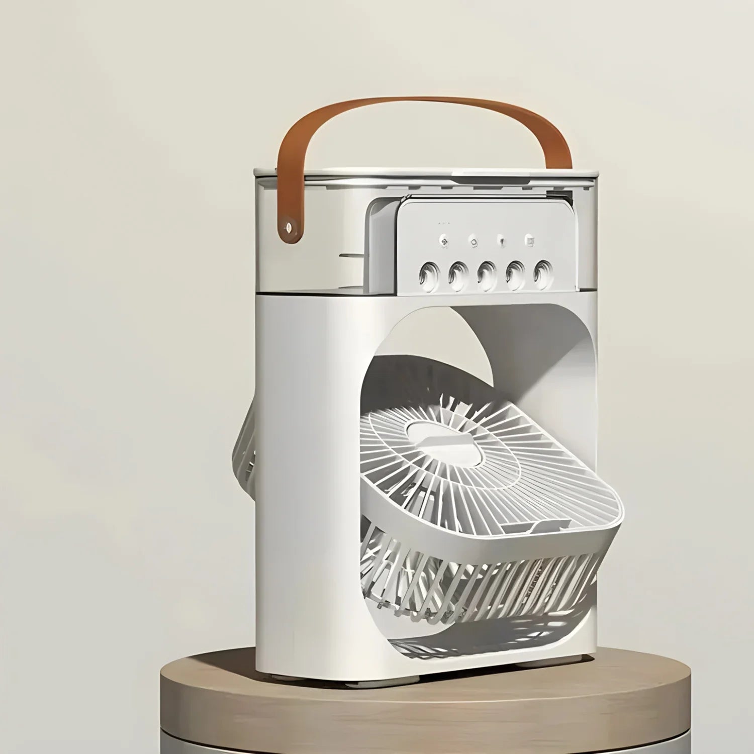 Pro 3-in-1 Luchtkoeler, Ventilator en Luchtbevochtiger met LED Verlichting en 600ML Watertank – Energiezuinig en Compact
