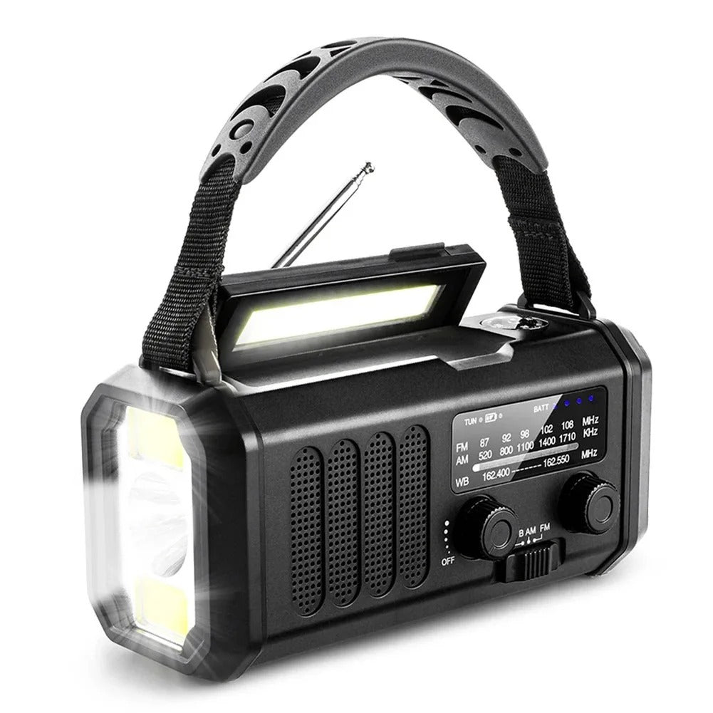 Professionele Noodradio E30 met Solar, Opwindbaar en Krachtige Zaklamp voor Noodgevallen