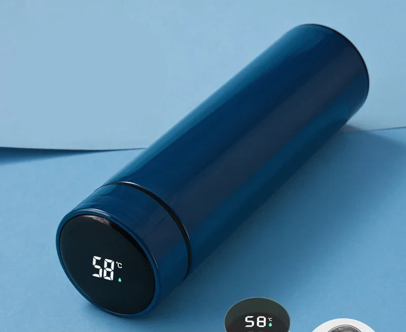 Geïsoleerde fles 500 ml met LCD-temperatuurdisplay - dubbelwandig en BPA-vrij voor warme en koude dranken