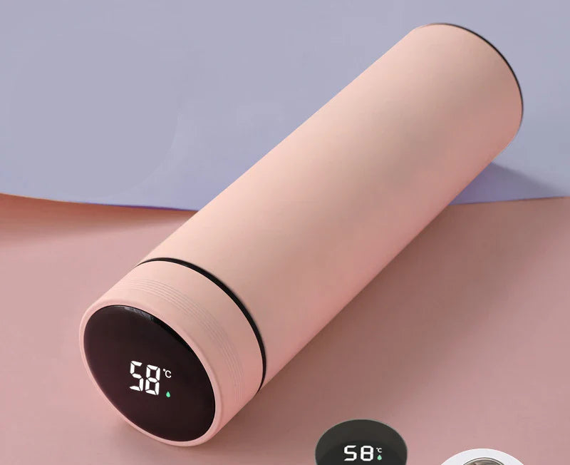Geïsoleerde fles 500 ml met LCD-temperatuurdisplay - dubbelwandig en BPA-vrij voor warme en koude dranken