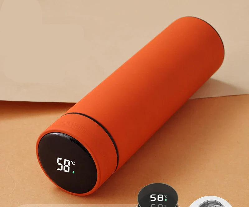 Geïsoleerde fles 500 ml met LCD-temperatuurdisplay - dubbelwandig en BPA-vrij voor warme en koude dranken