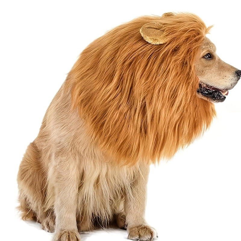 Realistische leeuwenkap voor honden - Verstelbaar zacht kostuum voor Halloween en feestelijke gelegenheden