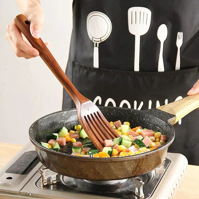Robuuste Teakhout Keukenset – Duurzaam en Stijlvol Kookgerei voor Elke Keuken