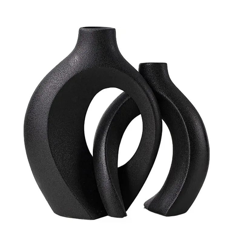 Moderne Keramische Vaas Set – Minimalistische Woondecoratie, Duurzaam Keramisch Ontwerp