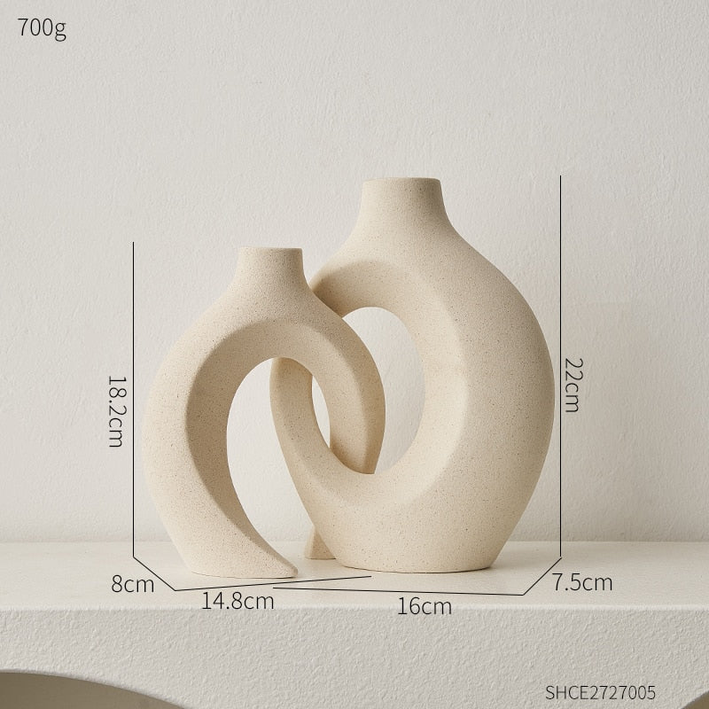 Scandinavische vaas – Minimalistisch design voor een elegant interieur, handgemaakte decoratieve accessoire