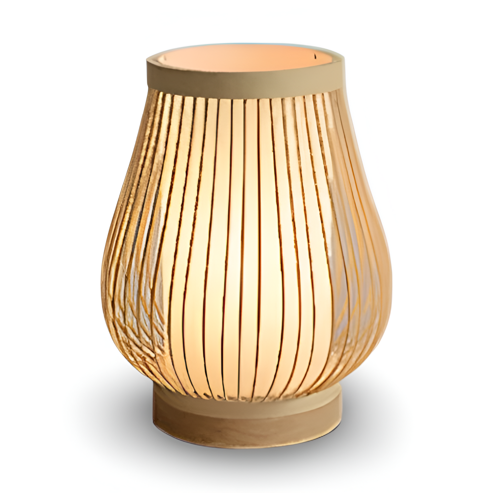 SereniLight Tafellamp - Bureaulamp van bamboehout in Japanse stijl