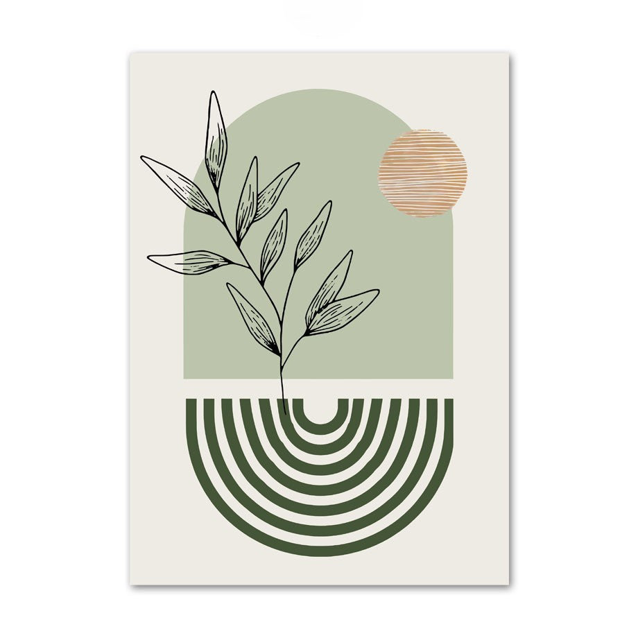 Set van 3 Stukken Botanische Wanddecoratie in Kalmerende Morandi Tinten