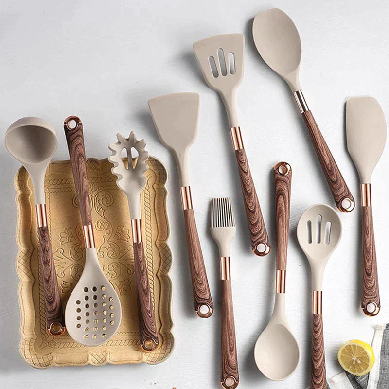 Keukenhulpmiddelen Set - Ergonomisch en Hittebestendig, 10 Delen voor Veilig Koken