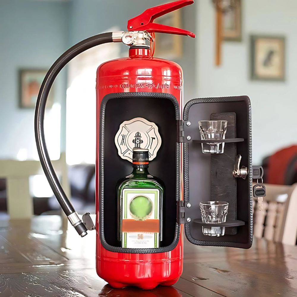 SipCharge - Handgemaakte minibar gemaakt van een echte brandblusser