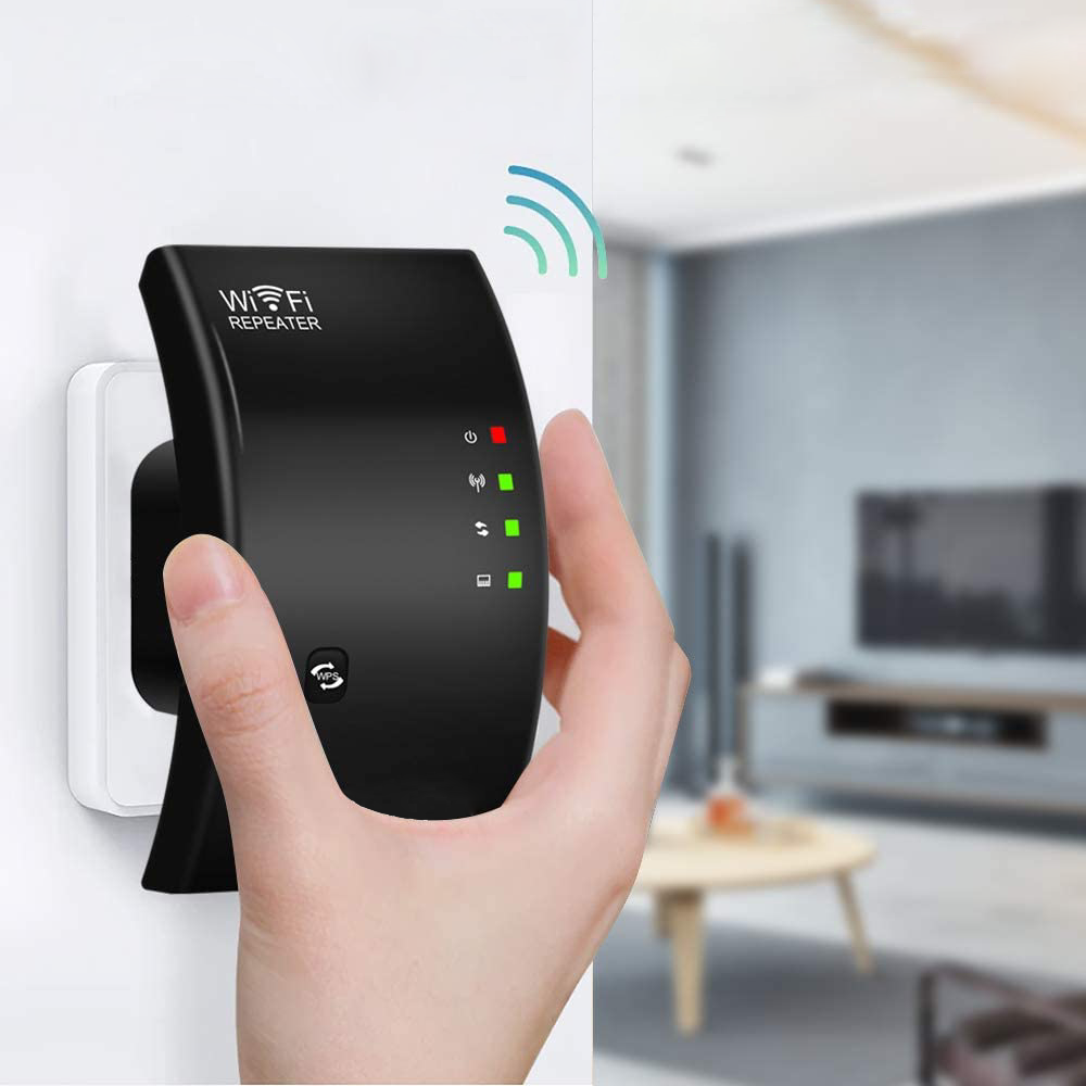 WLAN-Versterker tot 300 Mbps - Draadloze Signaalversterker voor Betrouwbare Internetverbinding en Bereikuitbreiding tot 30 Meter