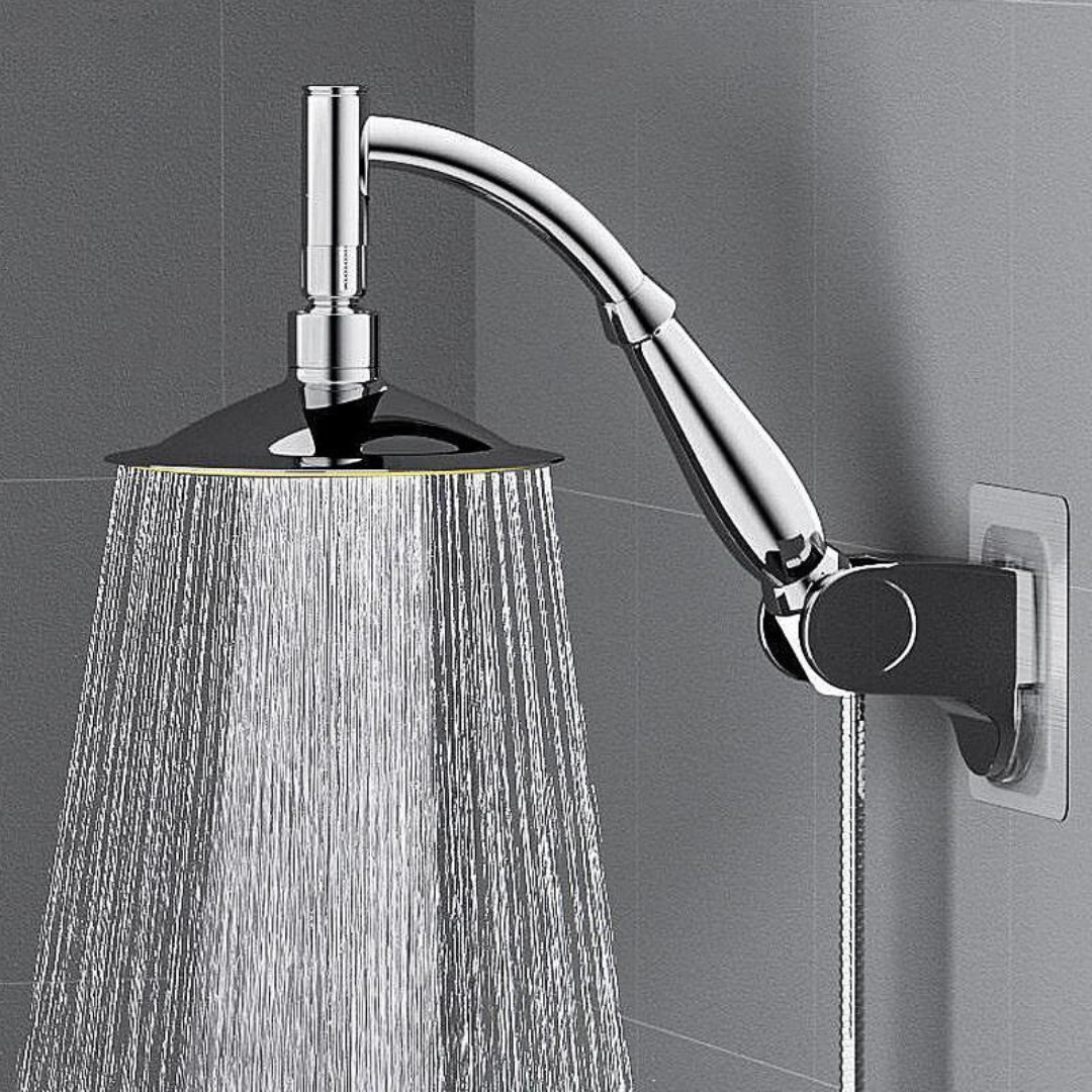 Waterbesparende regenpa douchekop - vierkante chromen handdouche en muurmontage
