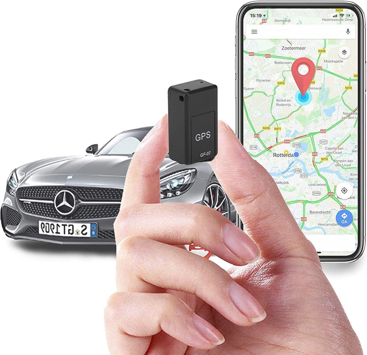 Waterdichte GPS-Tracker voor Echt-time Locatiebepaling – Perfect voor Huisdieren, Waardevolle Voorwerpen en Voertuigen