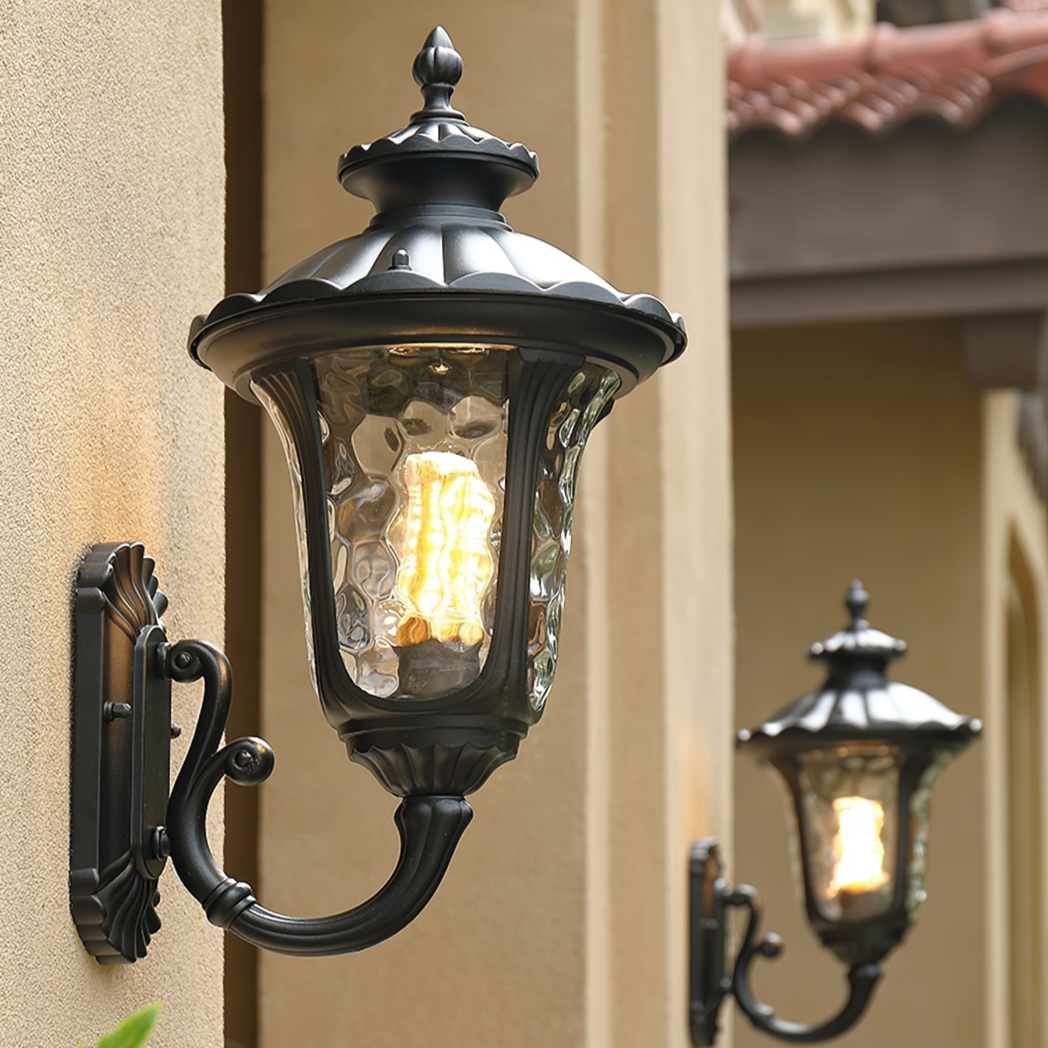 Waterdichte retro buitenwandlamp met ledverlichting
