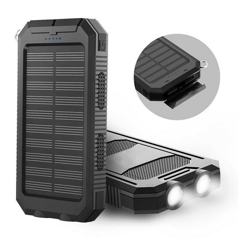 Waterdichte Solar Powerbank 500.000 mAh met Dubbele USB-poorten voor Buitengebruik
