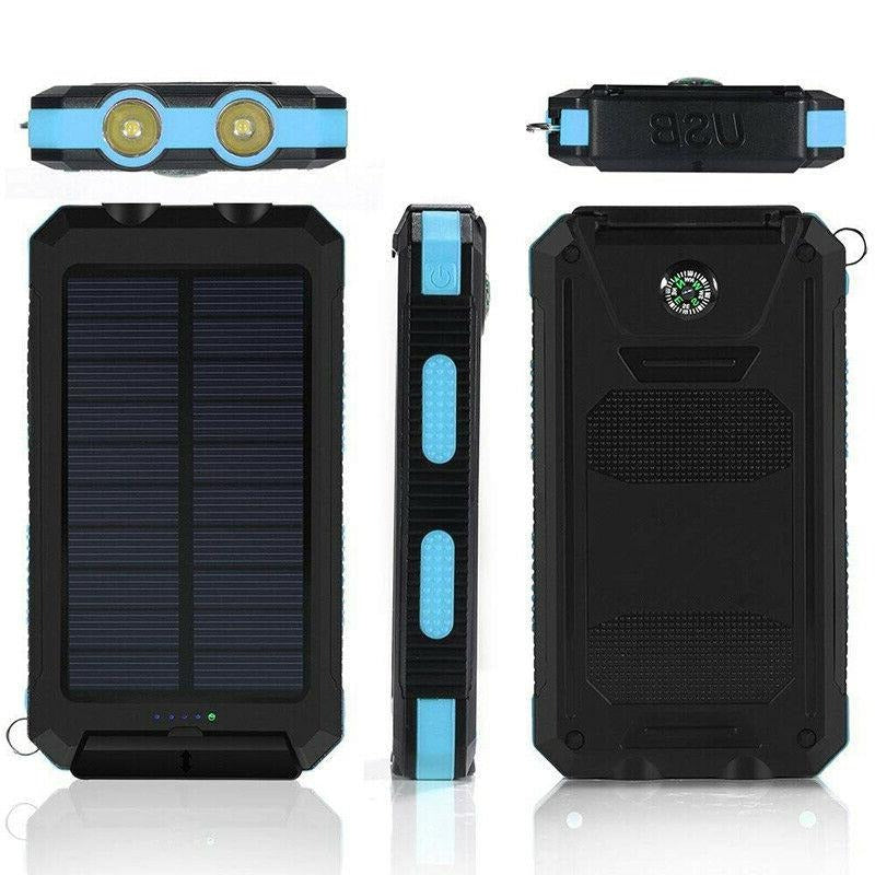 Waterdichte Solar Powerbank 500.000 mAh met Dubbele USB-poorten voor Buitengebruik