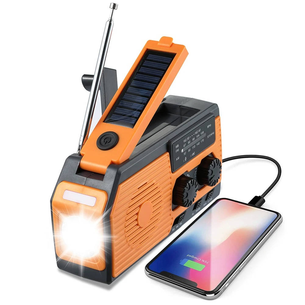 Zonne-energie Handcrank Noodradio met Powerbank en SOS Alarm - Beste Noodradio voor Noodsituaties en Betrouwbare Communicatie