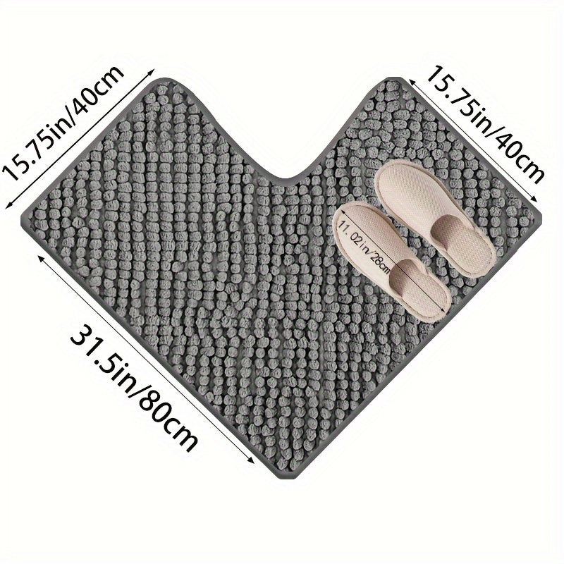 L-vormige Antislip Douchemat – Luxe Ontwerp, Zachte Comfort en Veiligheid