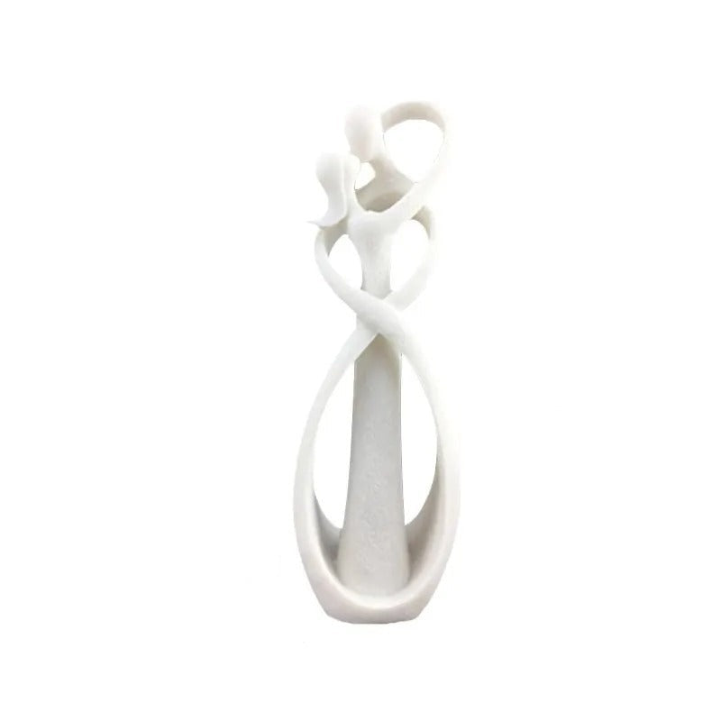 Decoratief Resin Beeldje – Eeuwige Omhelzing Abstract Kunstwerk – Interieurdecoratie Cadeau